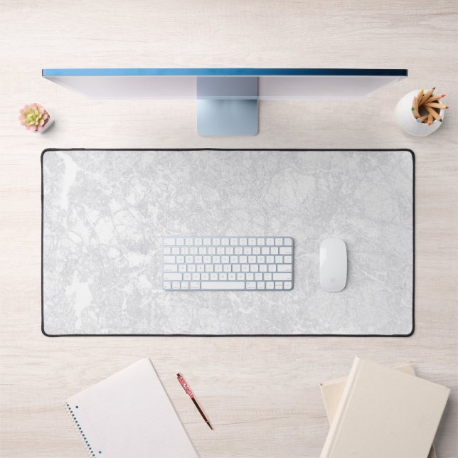 White Marble Plaster Stucco Gypsum Texture Desk Mat (Office 1)