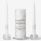 White Marble & Rose Gold Modern Wedding Monogram