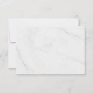 White Marble RSVP Card