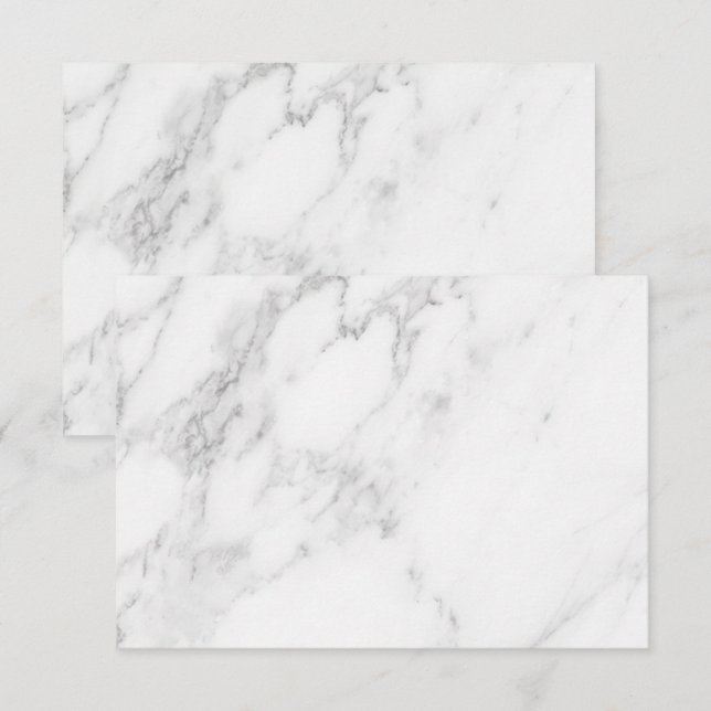 White Marble Save The Date (Front/Back)