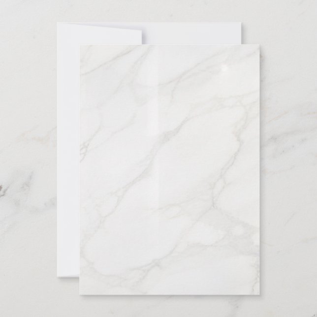White Marble Save The Date (Back)