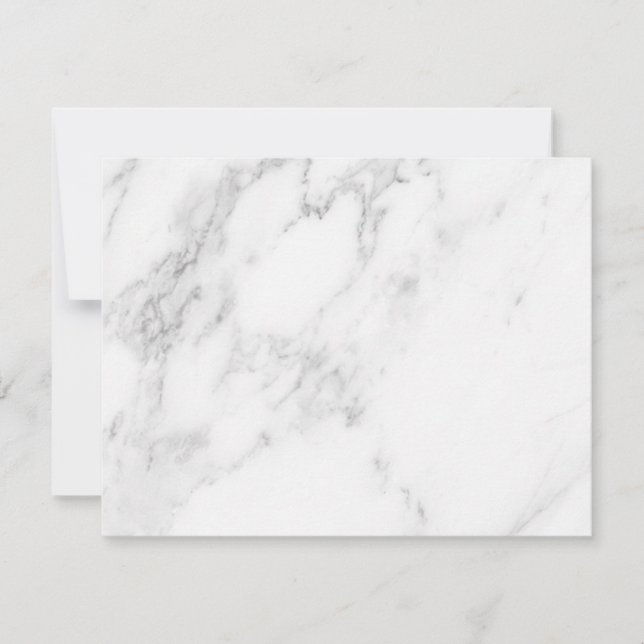 White Marble Save The Date (Front)