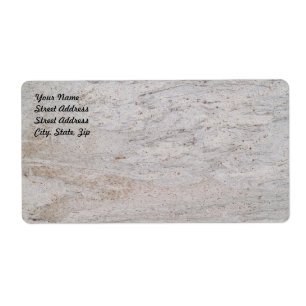 White Marble Shipping Label