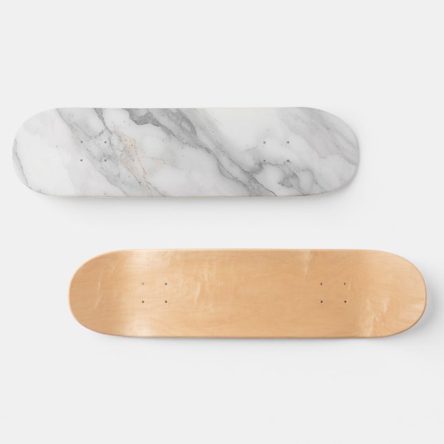 White Marble Skateboard (Horz)