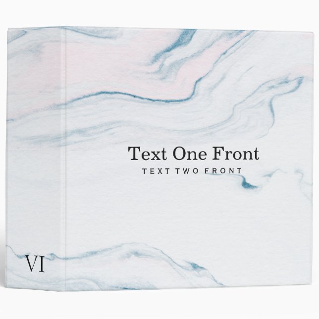 White Marble Stone Binder (Front/Spine)