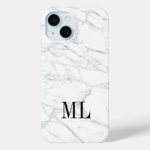 White marble stone Case-Mate Apple iPhone 15 case