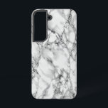 White Marble Stone Design Samsung Galaxy Case<br><div class="desc">Trendy White Marble Stone</div>