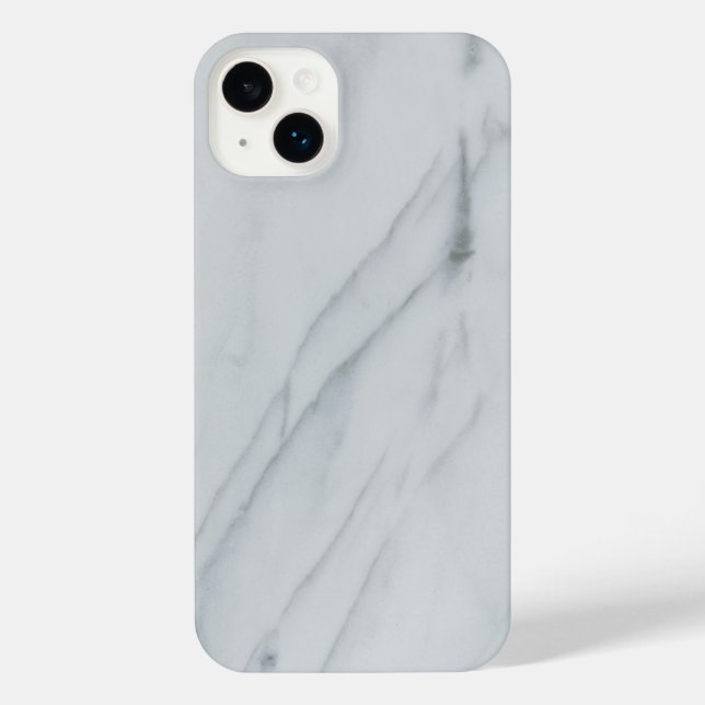 White marble Stone iPhone 14 Plus iPhone Case (Back)