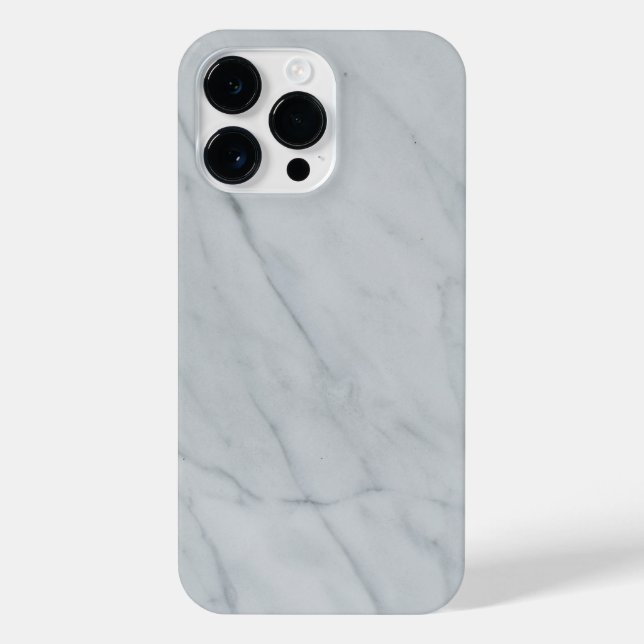 White Marble Stone iPhone 14 Pro Max iPhone Case (Back)