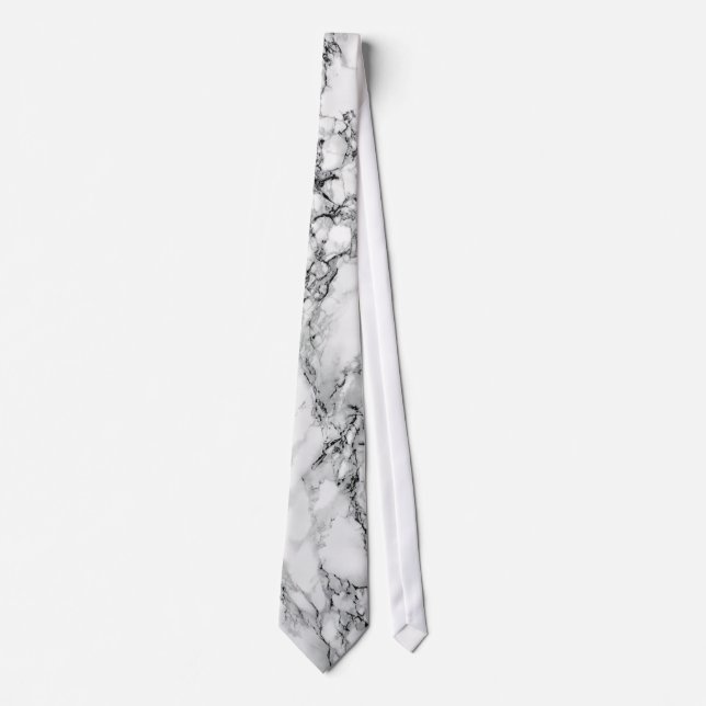 White Marble Stone Neck Tie (Front)