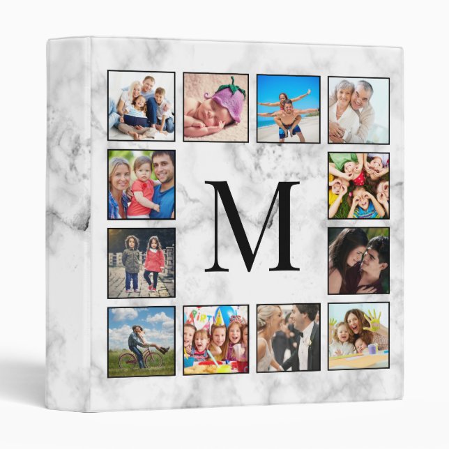 White Marble Stone Pattern Binder (Front/Spine)