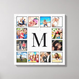 White Marble Stone Pattern Canvas Print