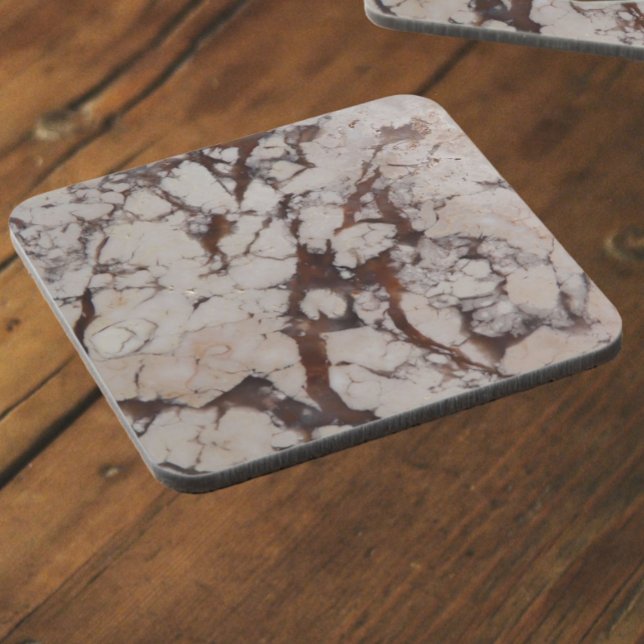 White Marble Stone Pattern Coaster (In Situ)