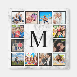White Marble Stone Pattern Magnet
