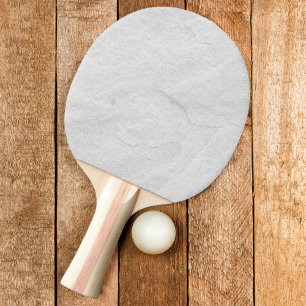 White Marble Stone  Ping Pong Paddle