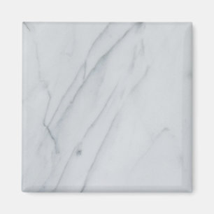 White marble Stone Square Magnet
