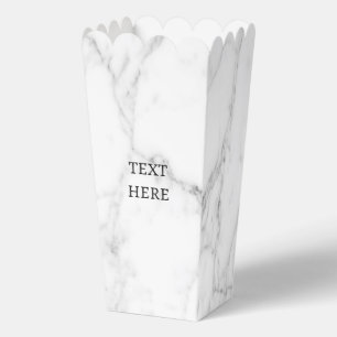 White marble stone texture custom popcorn favor box