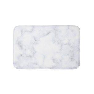 White Marble Texture Bath Mat