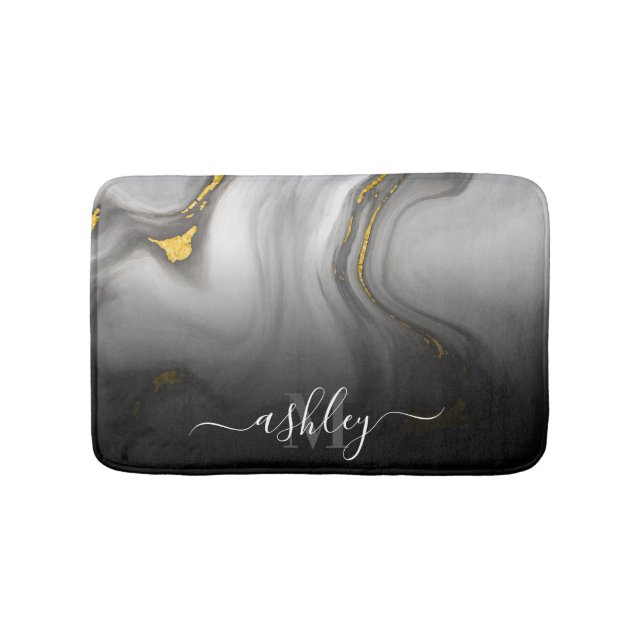 White Marble Texture Bath Mat (Front)