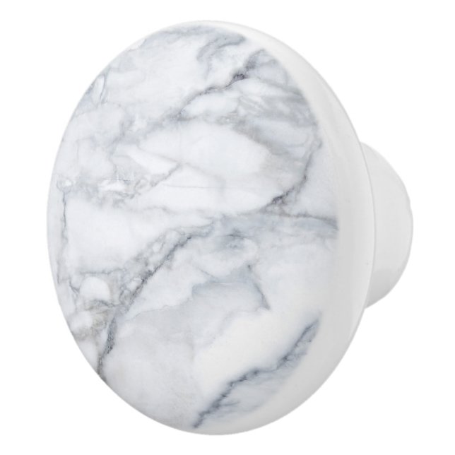 White Marble Texture Ceramic Knob (Right)