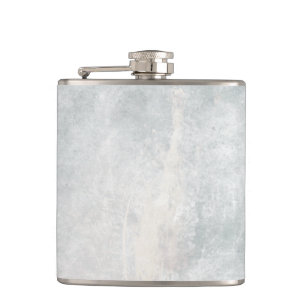 White Marble Texture Hip Flask