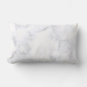 White Marble Texture Lumbar Pillow