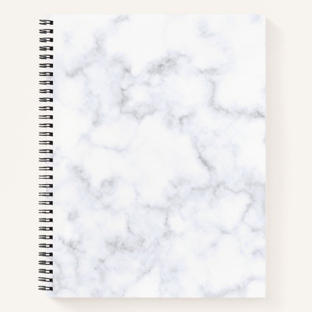 White Marble Texture Notebook (Front)