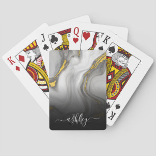 White Marble Texture Playing Cards