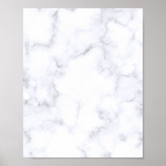 White Marble Texture Poster (Front)