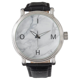 White marble texture watch