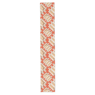 White marble textured architectural moldings long table runner