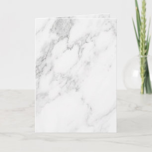 White Marble Thank You Card