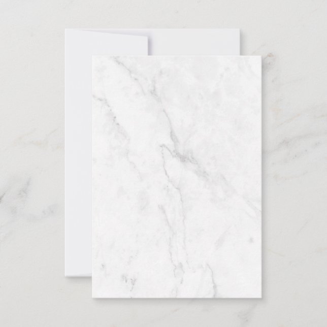 White Marble Thank You Card (Front)