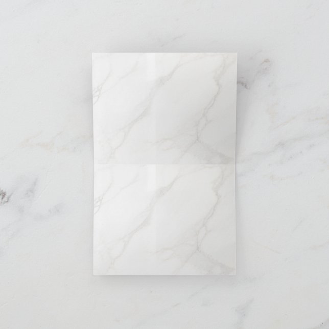 White Marble Thank You Card (Inside)