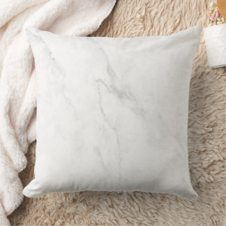 White Marble Throw Pillow