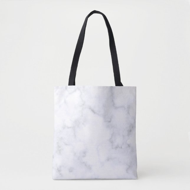 White Marble Tote Bag (Front)
