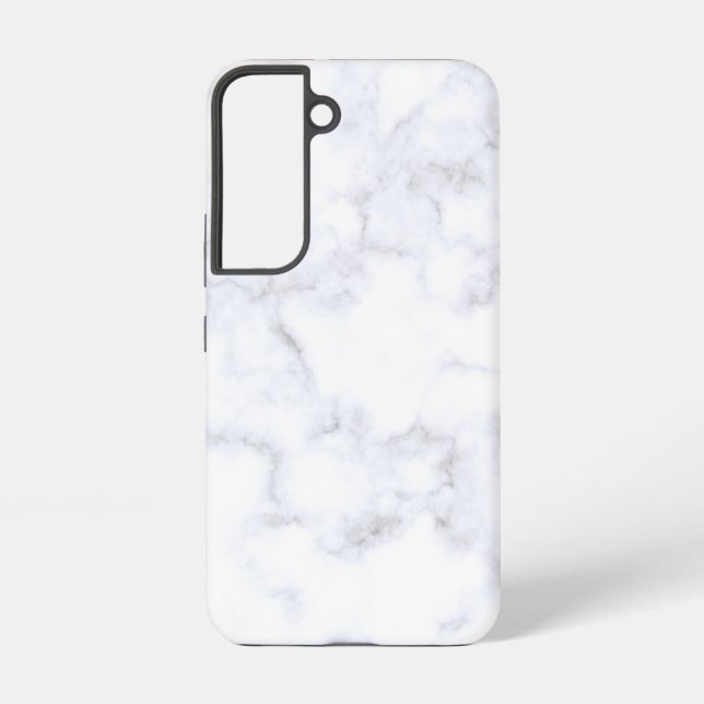 White Marble Trendy  Samsung Galaxy S22 Case (Back)