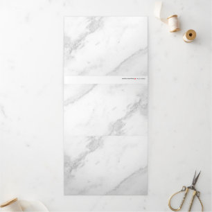White Marble Tri-Fold Announcement