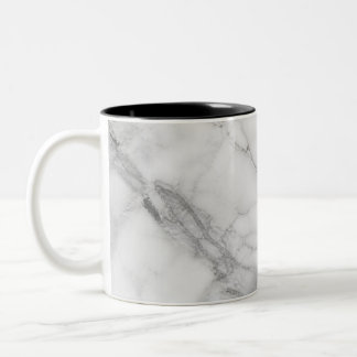 White Marble Two-Tone Coffee Mug