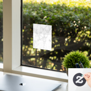 White Marble Window Cling
