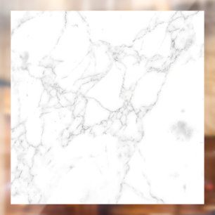 White Marble Window Cling
