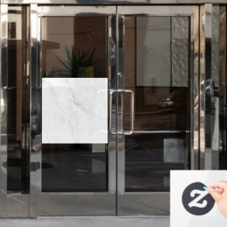 White Marble Window Cling