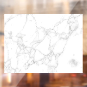 White Marble Window Cling