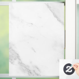 White Marble Window Cling