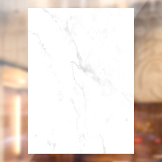 White Marble Window Cling