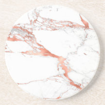 White Marble With Dramatic Rose Gold Veining