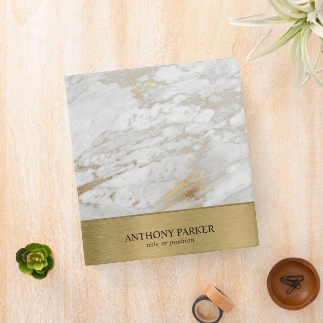 White Marble with Gold Glitter Binder (In Situ)