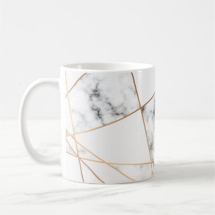 White Marble with Gold Lines Pretty Coffee Mug