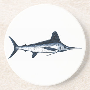 White Marlin Logo Coaster