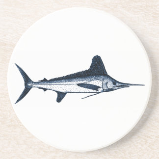 White Marlin Logo Coaster